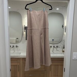 OGL FuzzLuxe Maxi Skirt in Soft Tan